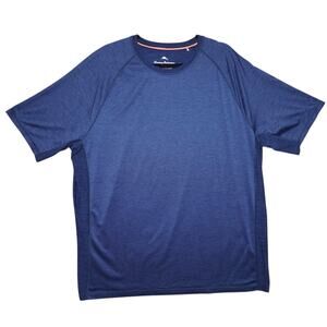 Tommy Bahama Men's XL Blue Performance Short Sleeve Shirt UPF 30 Athletic Fit